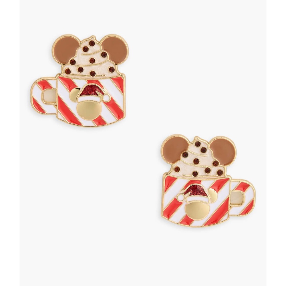 Disney X Baublebar Mickey Mouse Shaped Hot Chocolate Stud Earrings